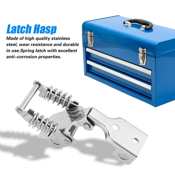 Steel Latch HaspStainless Steel Hardware Cabinet Toggle Hasp Cabinet Latch Hasp Convenient Use