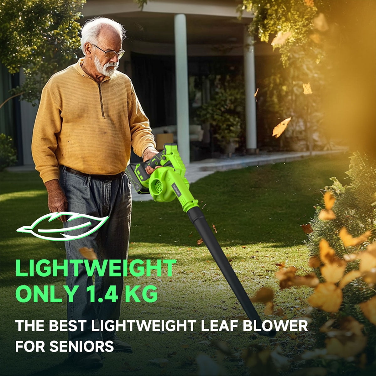 20V Cordless Leaf Blower, 120MPH Electric Blower with 1 Batteries & Charger, Lightweight Yard Tools for Lawn Care, Patio, Backyard, Garden, Grass Blower for Floor and Outdoor Use