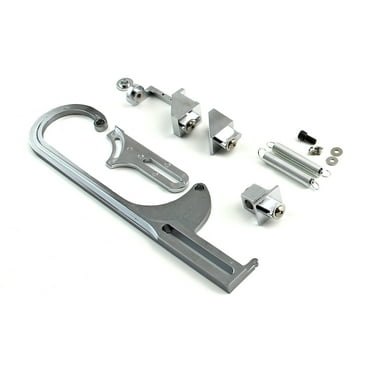 Carburetor Throttle Cable Bracket Kit W/ Return Springs, Black