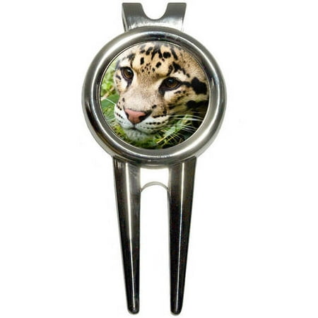 Clouded Leopard Golf Divot Repair Tool and Ball