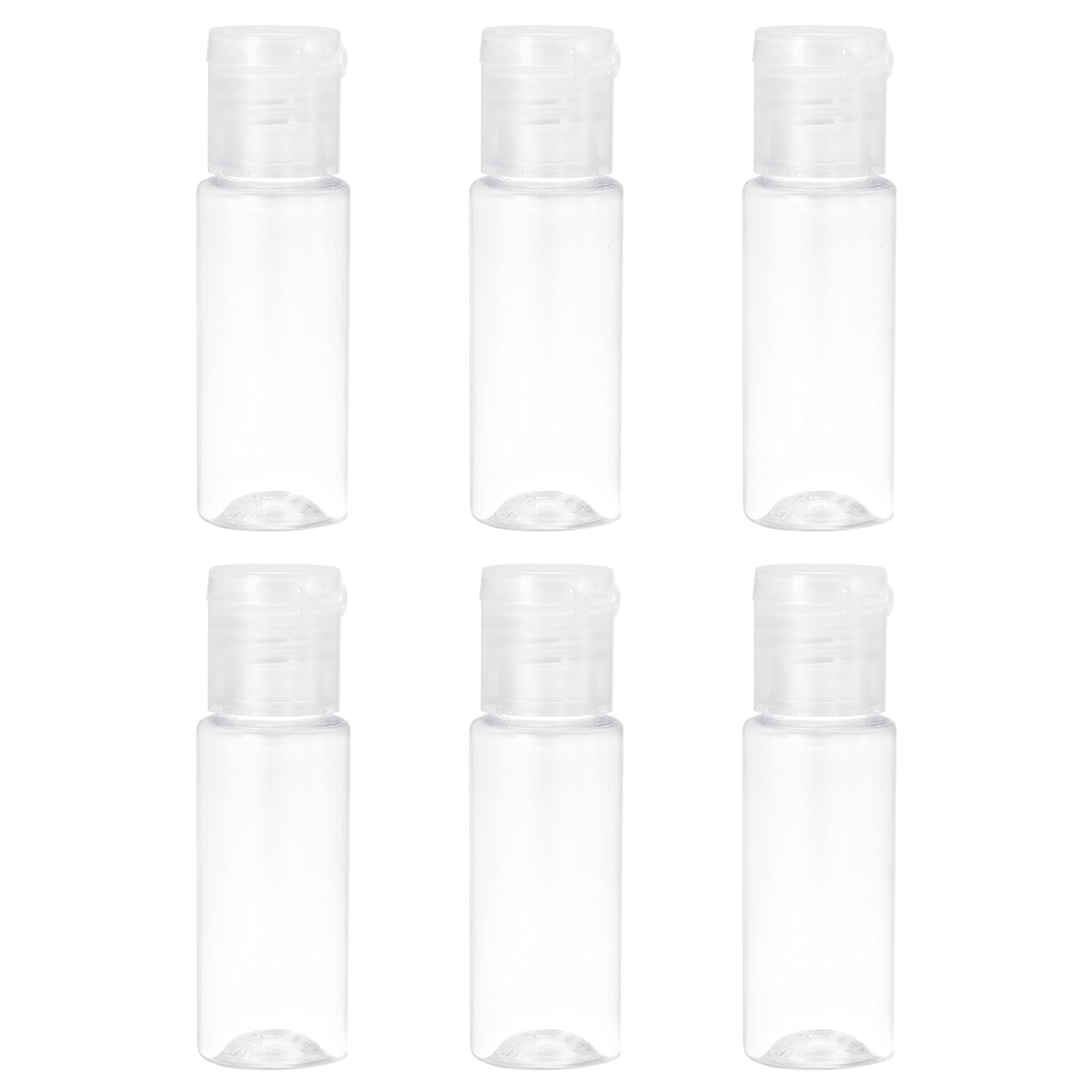 Uxcell 20ml Plastic Travel Bottles Refillable with Flip Cap Clear, 24