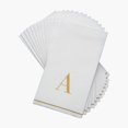 thumbnail image 1 of Monogram A 16pk Napkins (White and Gold), 1 of 1