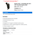 thumbnail image 2 of Washer Pump - Compatible with 1997 - 2021 Chevy Express 3500 1998 1999 2000 2001 2002 2003 2004 2005 2006 2007 2008 2009 2010 2011 2012 2013 2014 2015 2016 2017 2018 2019 2020, 2 of 2
