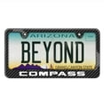 thumbnail image 2 of iPick Image for Jeep Compass Black Carbon Fiber Look ABS Plastic License Plate Frame, Official Licensed, 2 of 6