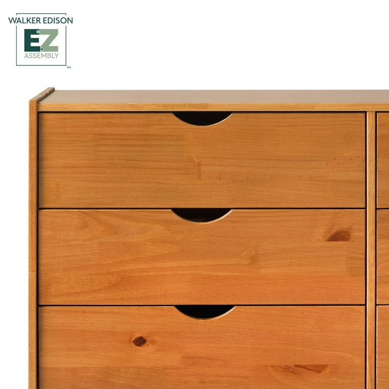 dedede_de Declan 6-Drawer Solid Wood Dresser - Caramel - Walmart.com