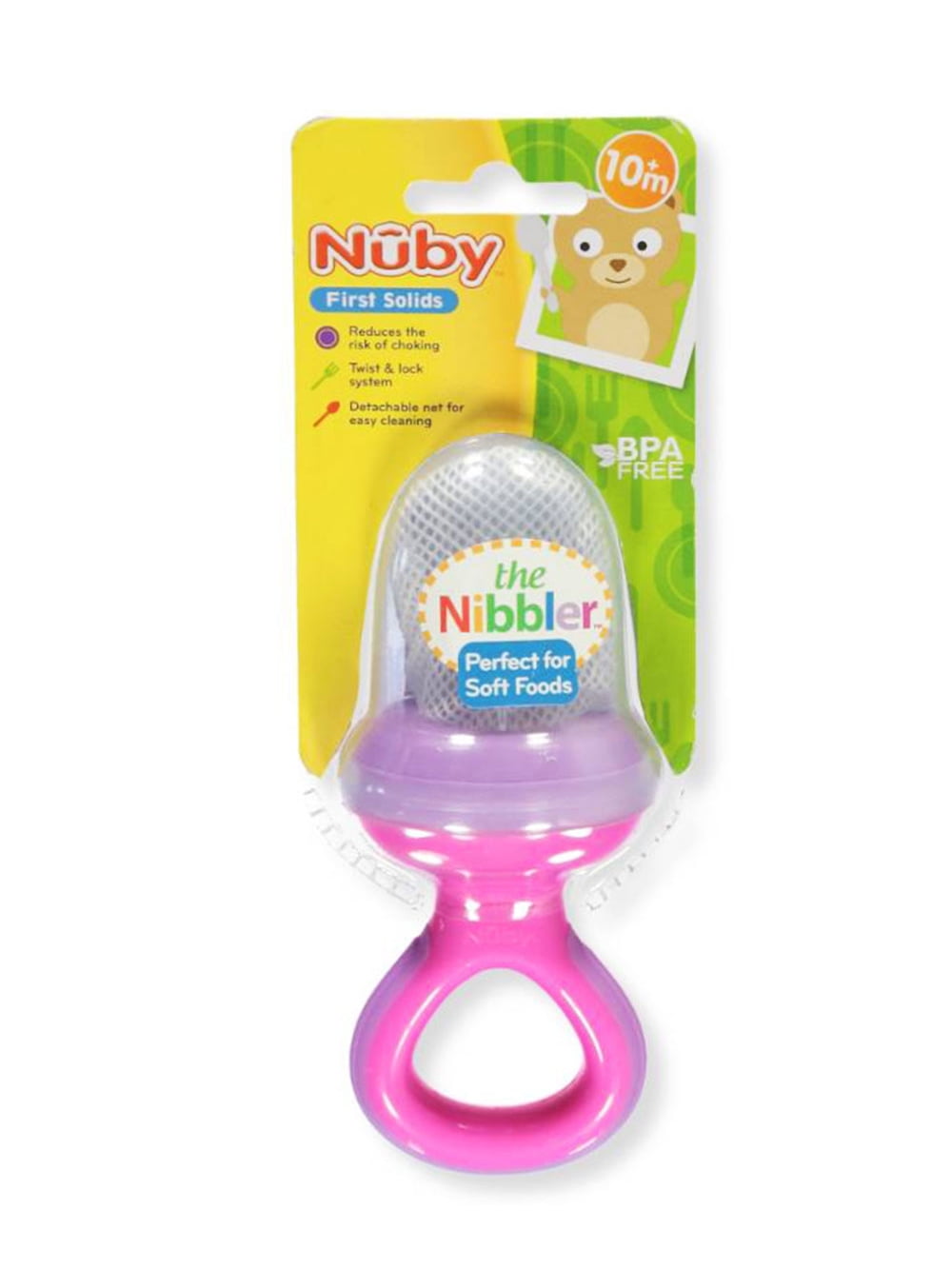Nuby Nibbler Feeder fuchsia, one size