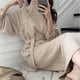 thumbnail image 5 of Vestido de punto con cordones en la cintura, estilo japonés y coreano, suéter largo holgado y ajustado con cuello alto para mujer para otoño e invierno, 5 of 6