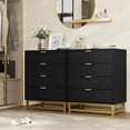 thumbnail image 5 of Ataucjin Black Dresser, 4 Drawer Dresser for Bedroom, Wood Dresser＆Chest of Drawers, Modern Dressers with Gold Metal Handles for Living Room, Hallway, Entryway, 5 of 7