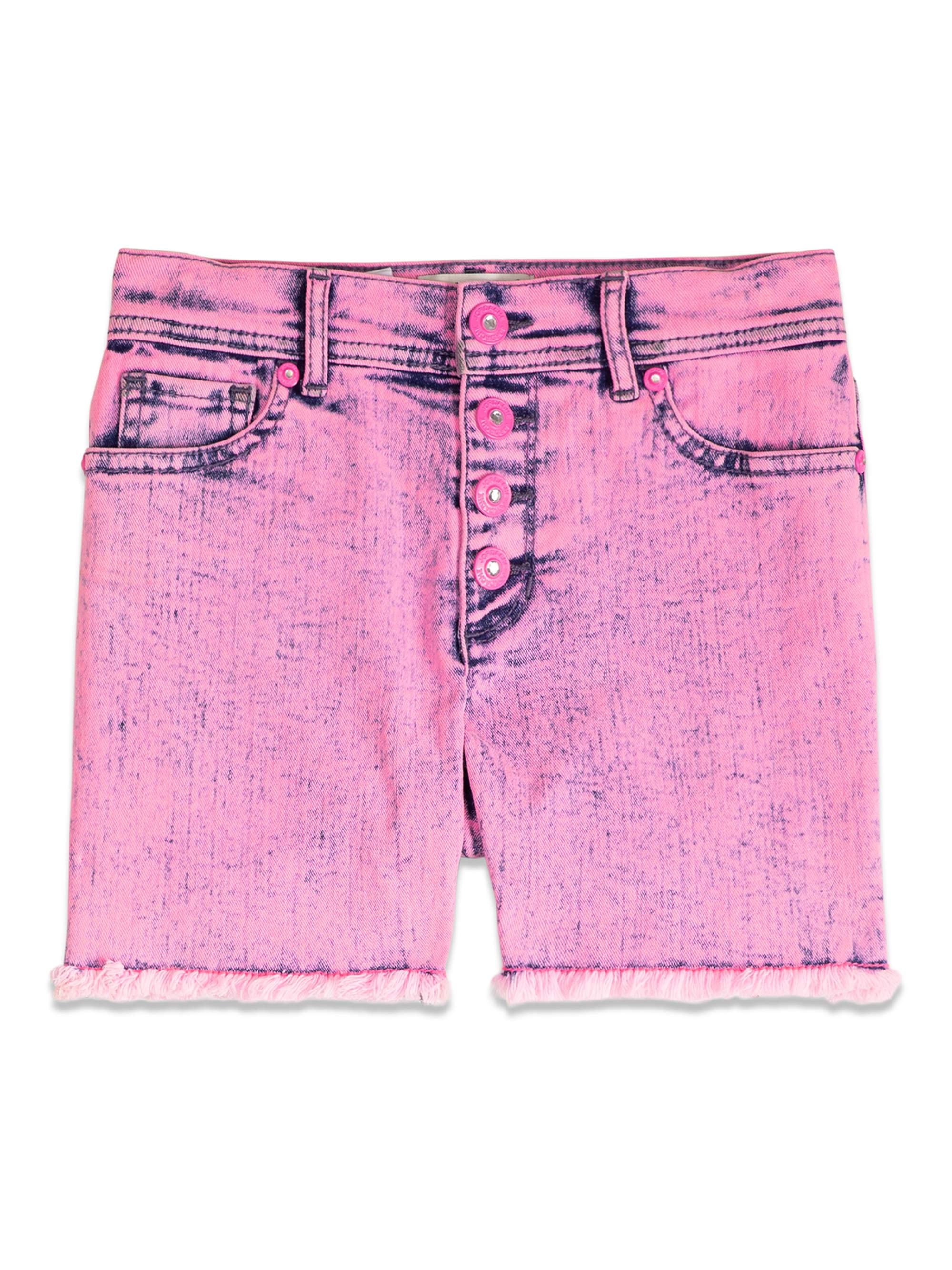 Tie Dye Wash Midi Denim Jean Shorts 