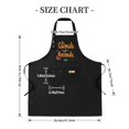 thumbnail image 4 of 2 Pack Adjustable Bib Apron with 2 Pockets Black with ' Cuimals & Animals ' Design Featuring Colorful Animal Illustrations for Cooking, 4 of 5
