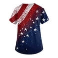 thumbnail image 4 of AHMOMEI 250th Anniversary USA Shirt Women Women Scrub Tops Red White and Blue Women Nurse Uniform with Pocket S-5XL Plus Size Scrubs for Women Tops, 4 of 4