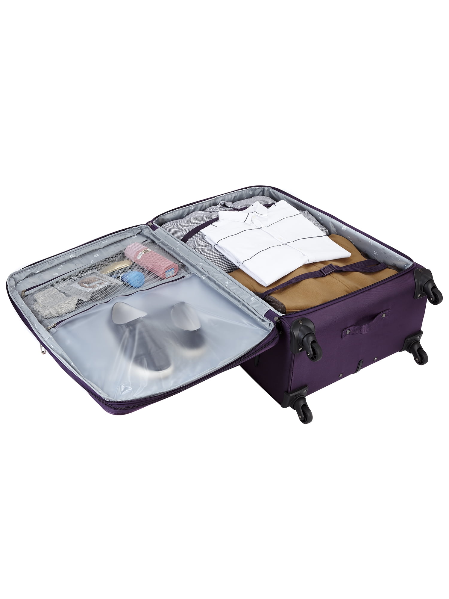 Free Shipping TPRC Lexington II 32 Au Rolling Expandable 4 Wheel Spinner Luggage Black Walmart