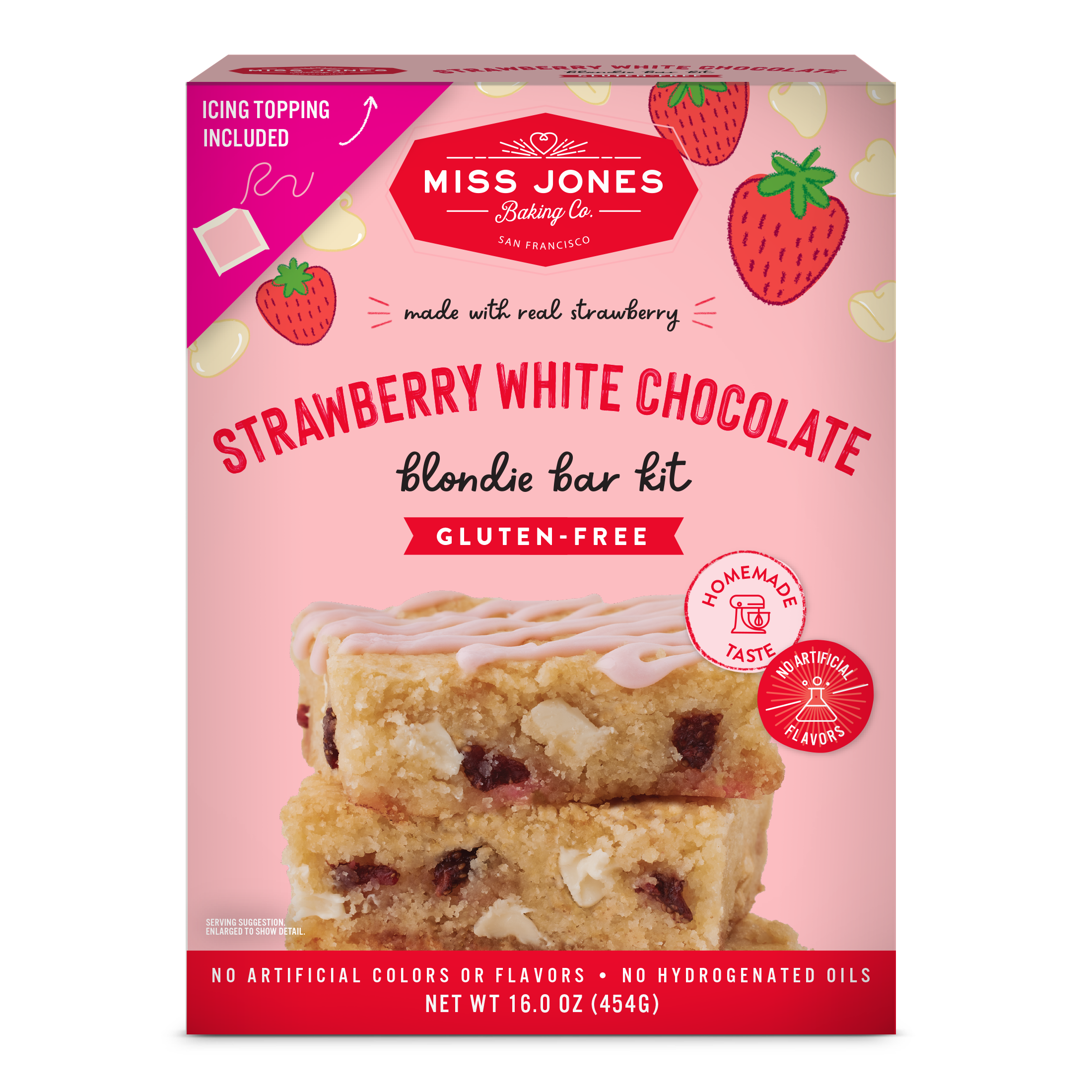 Miss Jones Gluten Free Strawberry White Chocolate Blondie Mix, Size: Small, Other
