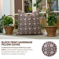 thumbnail image 2 of Fabdivine Farmhouse Linen Cushion Case Decor for Home, Accent Pillow for Living Room, Size 16"X16", Pink, Pillow for Bed, Couch, Sofa, 2 of 4