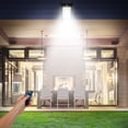 thumbnail image 2 of CNKOO  Solar Wall Light Outdoor 60LEDs PIR Motion Sensor Remote Control Wireless Lamps IP65 Waterproof Lighting for Garage Front Door Garden Pathway Black, 2 of 5
