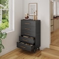 thumbnail image 5 of Asofer 5-Piece Black Bedroom Set: Queen Storage Bed Frame, 2 Nightstands, 5 & 6 Drawer Dressers, 5 of 14