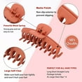 thumbnail image 6 of SANZIX 6 Pcs Hair Claw Clips For Women - 2 Styles - 6 Matte Colors - Bobby Pins - 4.3“ ABS Strong Hold, Large Claw Clips for Thick & Thin Hair, Jaw Clips, 3 Hair Claw Clips, 3 Square Hair Clips, 6 of 7