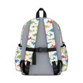 thumbnail image 3 of Dinosaur and Star White Pattern Backpack for School, Cute School Bag with Adjustable Shoulder Straps and Padded Back, 13.4"x11"x4.7", 3 of 5