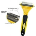 thumbnail image 3 of Pet Dematting Comb, Undercoat Rake for Cats and Dogs - 2 Sided Pet Grooming Tool Removes Undercoat Mats for Small Medium and Large Breeds with Medium and Long Hair (Yellow), 3 of 7