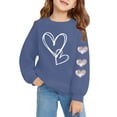 thumbnail image 6 of KAUOD Girls Cute Heart Crew Neck Sweatshirts Oversized Love Graphic Knit Pullover Sweater Kids Cotton Long Sleeve Shirt Tops, 6 of 6