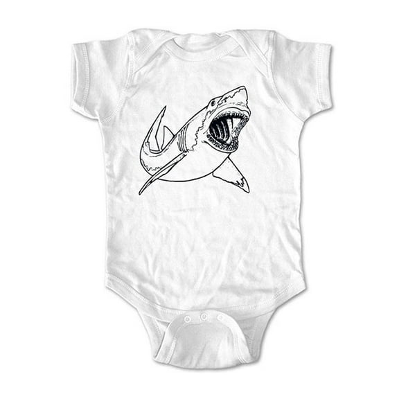 Shark design2 - wallsparks cute & funny Brand - baby one piece bodysuit - Great baby shower gift!