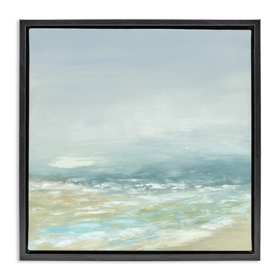 Stupell Industries Coastal Black Floating Frame Canvas Art, 18 x 18, by Jacob Q