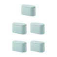 thumbnail image 1 of Ruiboury Portable And Versatile Trash Bin Lightweight For Any Occasion Plastic Portable Table Waste Dustbin Plastic Desktop light blue 5Set, 1 of 6