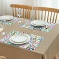 thumbnail image 3 of Pioneer Flower Floral Print Pattern Summer Placemats Table Placemats Set Of 4-Linen Kitchen Washable Placemats Table Mats 12x18 Inch Non-Slip Heat Resistant, 3 of 5