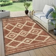 thumbnail image 3 of 5x7 Washable Area Rug Non-Slip Low Profile Soft Boho Distressed Rug for Living Room, Bedroom, Dining Room, Office, Brown, 3 of 13