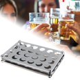 thumbnail image 2 of Abbracc Glasses Serving Tray 15ml Cup Rack Glasses Rack for Wedding Holiday Kitchen 24 Hole, 2 of 5