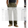 thumbnail image 4 of Men's Lightweight Sweatpants Cotton Straight Leg Lounge Pants with Pockets Elastic Waist Outdoor Hiking Pant, 4 of 8