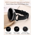 thumbnail image 3 of Wearlizer Leather Band Compatible with Samsung Galaxy Watch 9/8 40mm 44mm & Watch 8 Classic 46mm, Slim Dressy Leather Strap for Women with C-Shape Metal Buckle, No Gap One-Click Band, 3 of 6