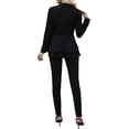 thumbnail image 5 of Women's Two Piece Peplum Blazer and Pants Set – Elegant White Business Casual Outfit for Work, Office, and Formal Events, 5 of 6