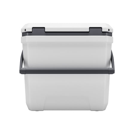 Portable 38 QT Hard Cooler - 54 Can Capacity, Insulated, Cup Holder, Lightweight