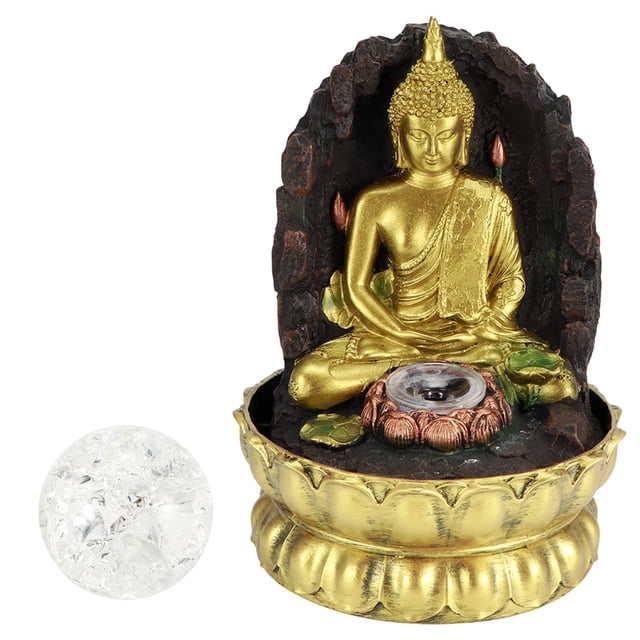 Ornement pour la Maison, Ornements de Fontaine d'Eau en Résine Fontaine de Table Fontaine Bouddha Fabriquée avec Soin