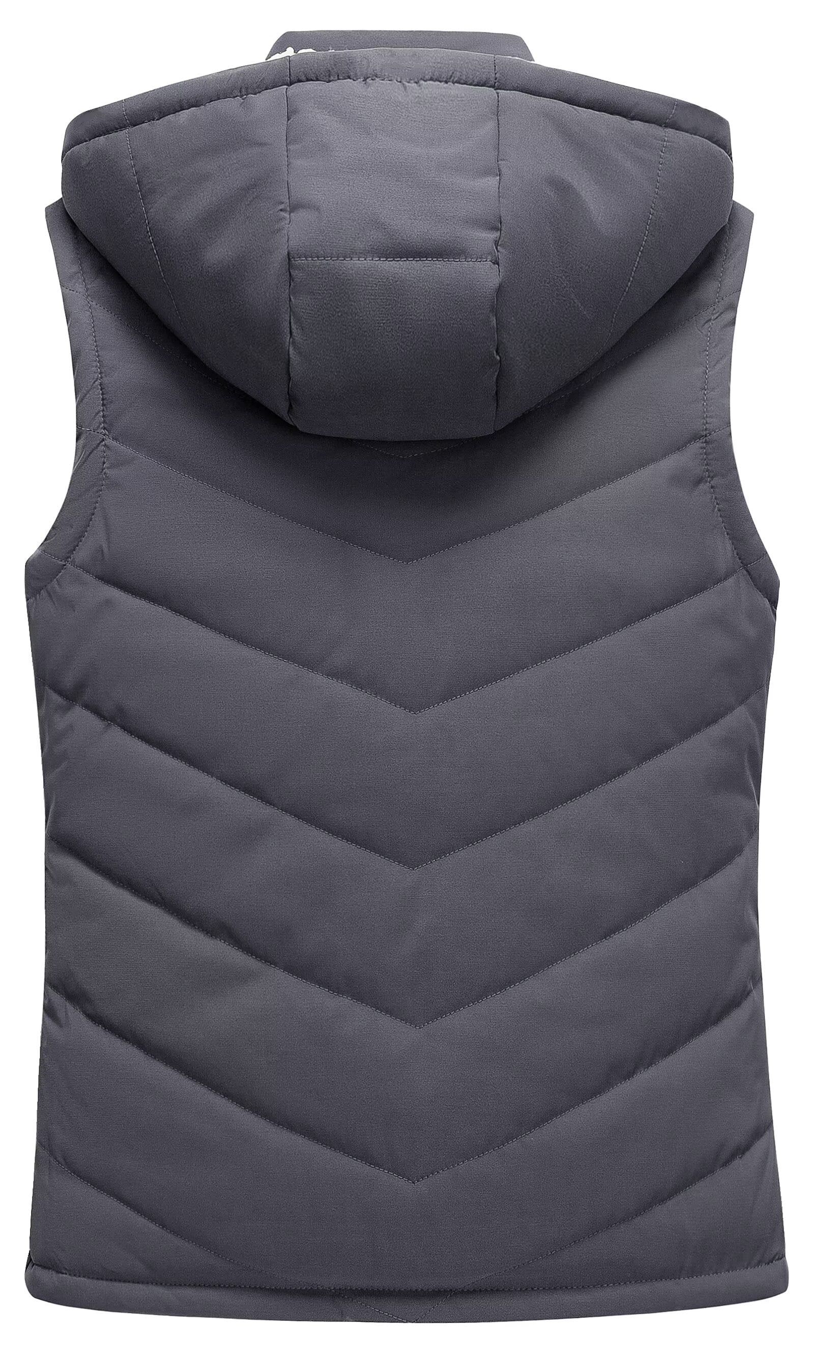 Chrisuno Down Vest Womens Lightweight Vests Women's Fall Fashion Puffer Casual Sleeveless Zip Up Jackets Warm Winter Outerwear Grey 2XL