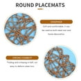 thumbnail image 2 of Round Paper Woven Placemats,Decorative Rope Mesh Place Mats for Dining, Party and Wedding 12PCS, 2 of 5