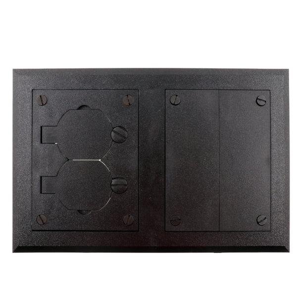 Walker S265 Floor Box Cover Plate Kit, Receptalce Plate, Blank, 2Gang