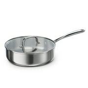 Tramontina Triverge 10 Piece Tri Ply Clad Stainless Steel Cookware Set, Induction Ready and Oven Safe