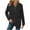 Black, variant on Women's Fashionable Casual Long Sleeved Buttoned Hooded Comfy Sweatshirts Hoodies Fall Winter