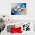 thumbnail image 5 of COMIO Large Blue Abstract Wall Art Canvas Print Picture for Living Room Large Blue Gray Brown Abstract Decoration Home Bedroom Office Decor Modern Framed Artwork Framed Wall Art, 5 of 5