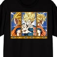 thumbnail image 2 of Dragon Ball Z Super Saiyan Goku Character Panels Adult Black Crew Neck Short Sleeve T-shirt - 4XLB, 2 of 6