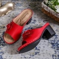 thumbnail image 7 of Kukoosong Block Heels for Women Flat Shoes Beach Sandals Summer Non-Slip Causal Slippers Womens Sandals Red 37, 7 of 7