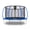 Blue, variant on Machrus Moxie Pumpkin-Shaped Outdoor Trampoline Set with Premium Top-Ring Frame Safety Enclosure, 10 FT - Orange