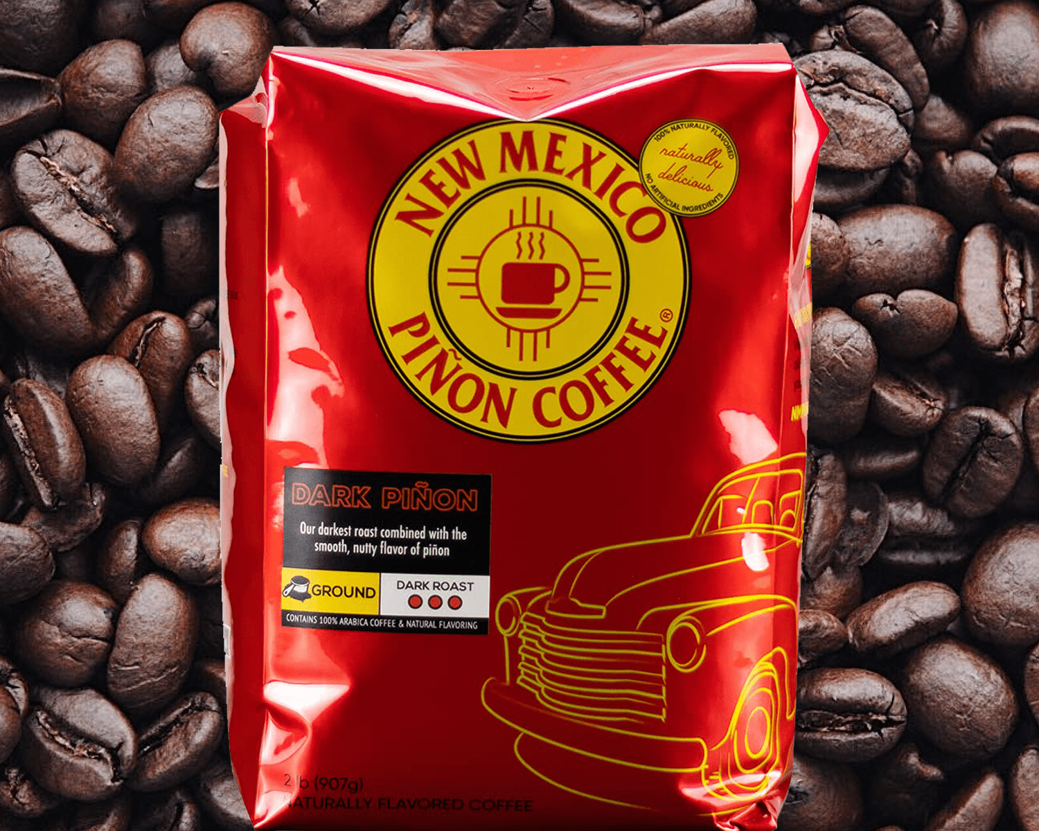 New Mexico Piñon Coffee Naturally Flavored Coffee (Dark Piñon Ground, 2 pound)