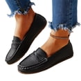 thumbnail image 2 of Nestiefly Women's Comfortable & Lightweight Penny Loafers Slip-Ons Business Casual Dress Shoes Work Office Flat Walking Shoes for Women Black 40, 2 of 9