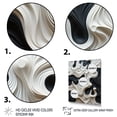 thumbnail image 3 of Designart "Rhythmic Pulses Black and White Opt Art I" Abstract Floater Framed Canvas Art Print, 3 of 7