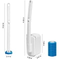 thumbnail image 2 of Disposable Toilet Brush with 48 Refills,Toilet Cleaning Supplies,Toilet Wand Starter Kit,Wall Mounted Bowl Cleaner Holder for Bathroom Deep & Hygiene (White), 2 of 4