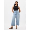 thumbnail image 2 of Jeans Anchos de Tiro Alto GAP para Mujer, Lavado Claro, Color Maíz, Talla 26, 2 of 5