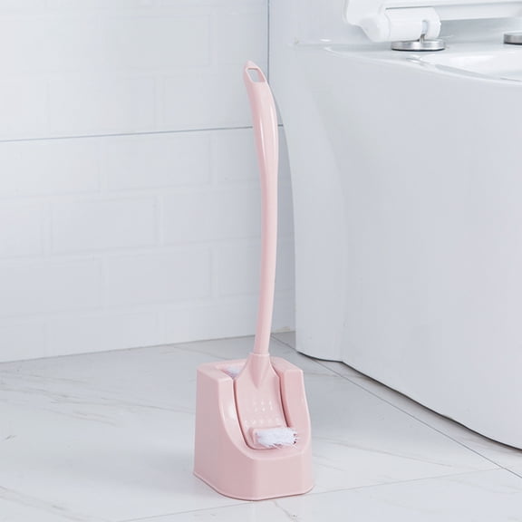 Bilqis Curved Toilet Bowl Brush for Bathroom, Plastic Long Antislip Grip Handle Toilet Cleaning Brushes, Strong Decontamination Hanging Portable Toilet Bowl Brush Bathroom Accessories